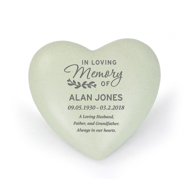 Personalised Memorial Heart Ornament - In Loving Memory