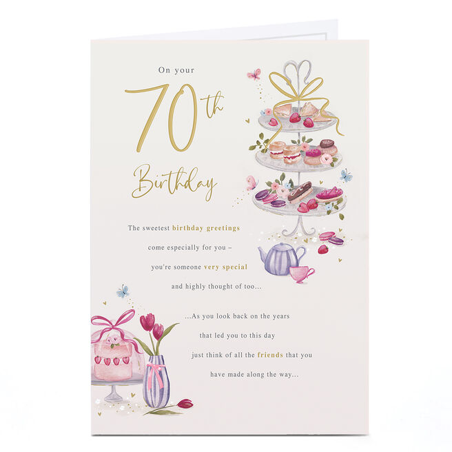 70th Birthday Card - Sweetest Birthday Greetings