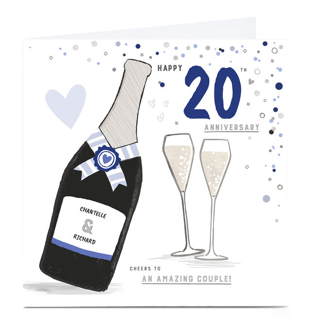Personalised 20th Anniversary Card - To An Amazing Couple