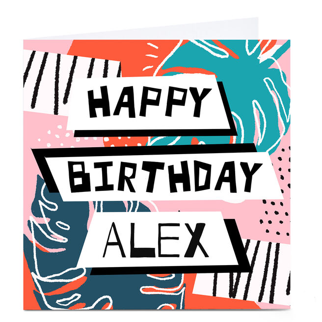 Personalised Phoebe Munger Birthday Card - Tropical