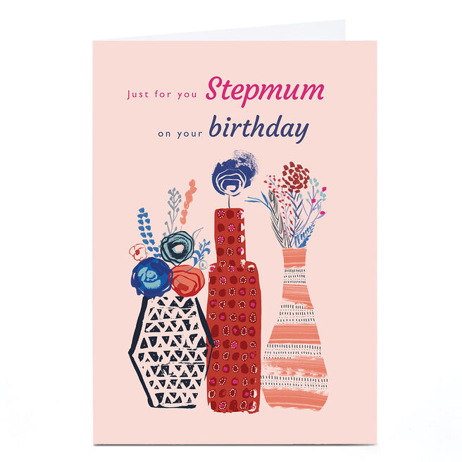Personalised Rebecca Prinn Birthday Card - Flower Vases
