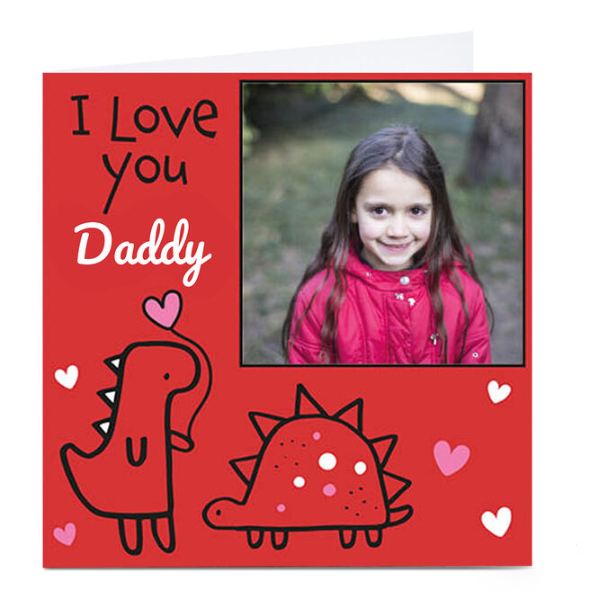 Photo Juniper & Rose Valentine's Day Card - Dino Daddy