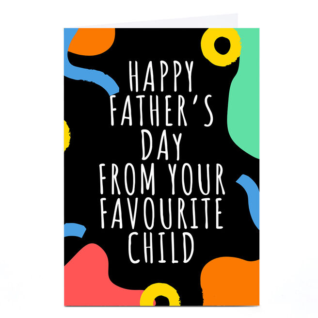 Personalised Phoebe Munger Father's Day Card - Favourite Child