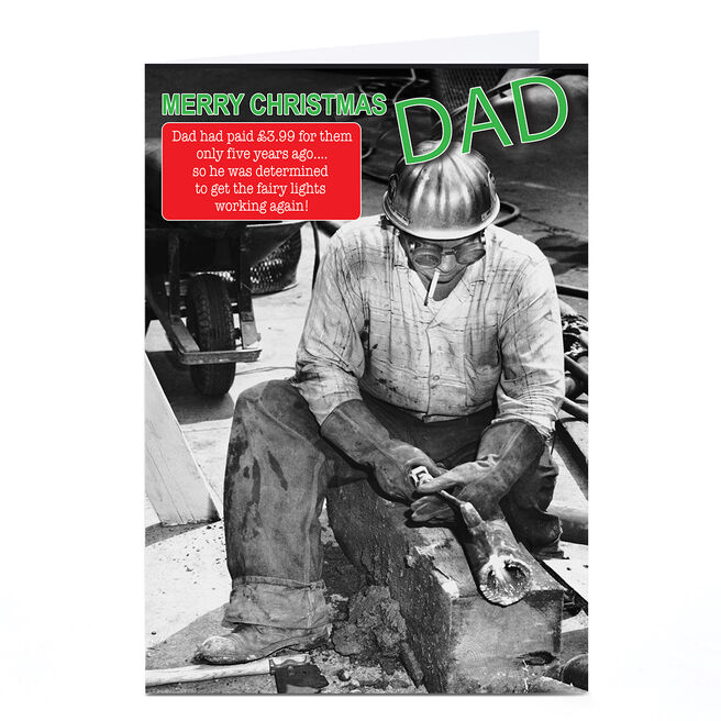 Personalised Quitting Hollywood Christmas Card - Dad
