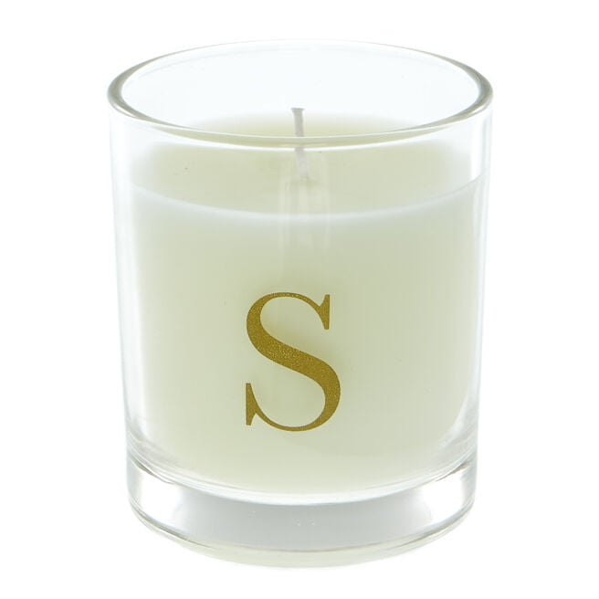 Letter S Warm Cashmere Scented Candle