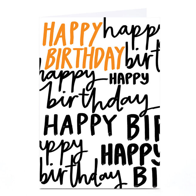 Personalised Birthday Card - Happy Birthday Doodle