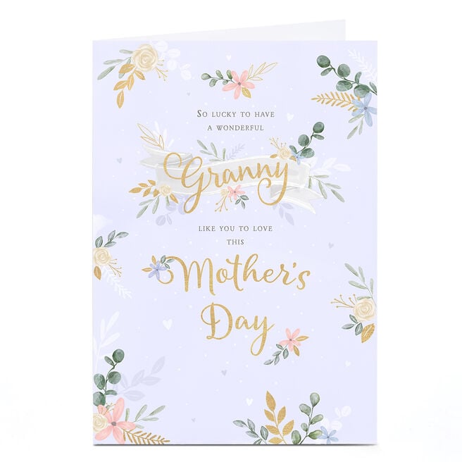 Personalised Mother's Day Card - A Wonderful Granny