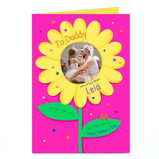 Personalised Father's Day Photo Card - Sunflower