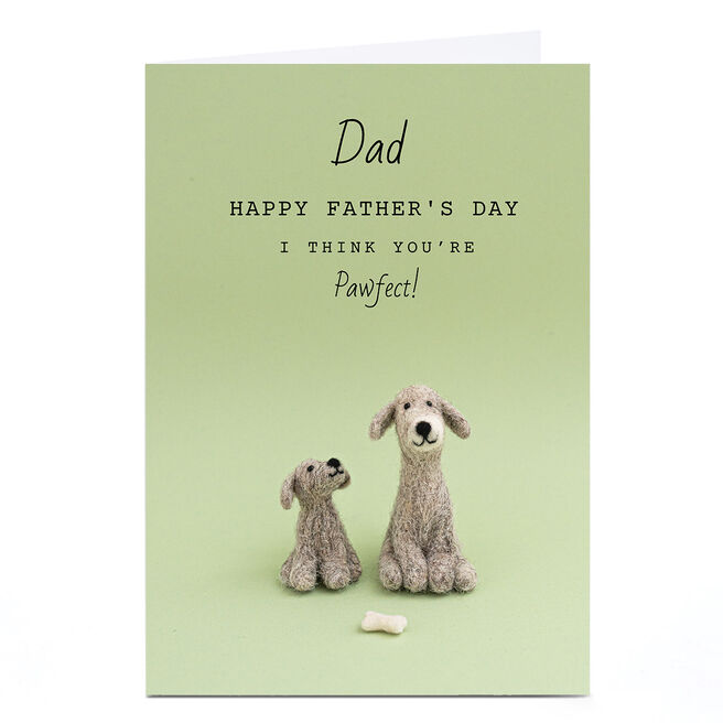 Personalised Lemon & Sugar Father's Day Card - I Think Your Pawfect!