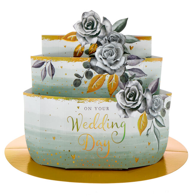 3D Pop-Up Cake Wedding Card