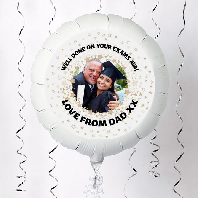 Personalised Gold Star Exam Success Photo Balloon