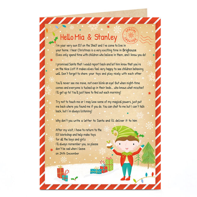 Personalised Letter From Santa's Elf