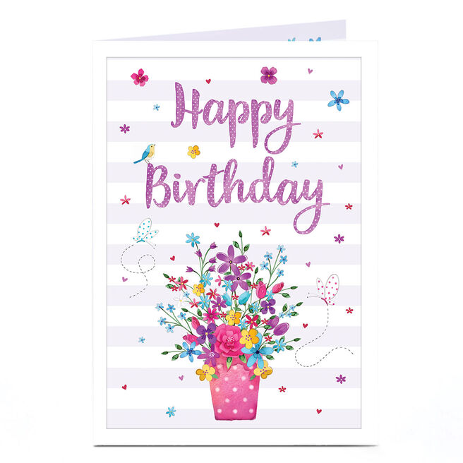 Birthday Card - Happy Birthday Bouquet