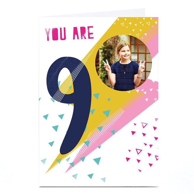 Photo Hello Munki Birthday Card - Age 9