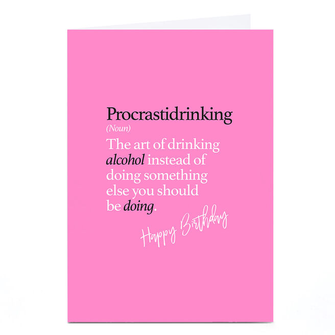 Personalised Punk Birthday Card - Procrasticdrinking