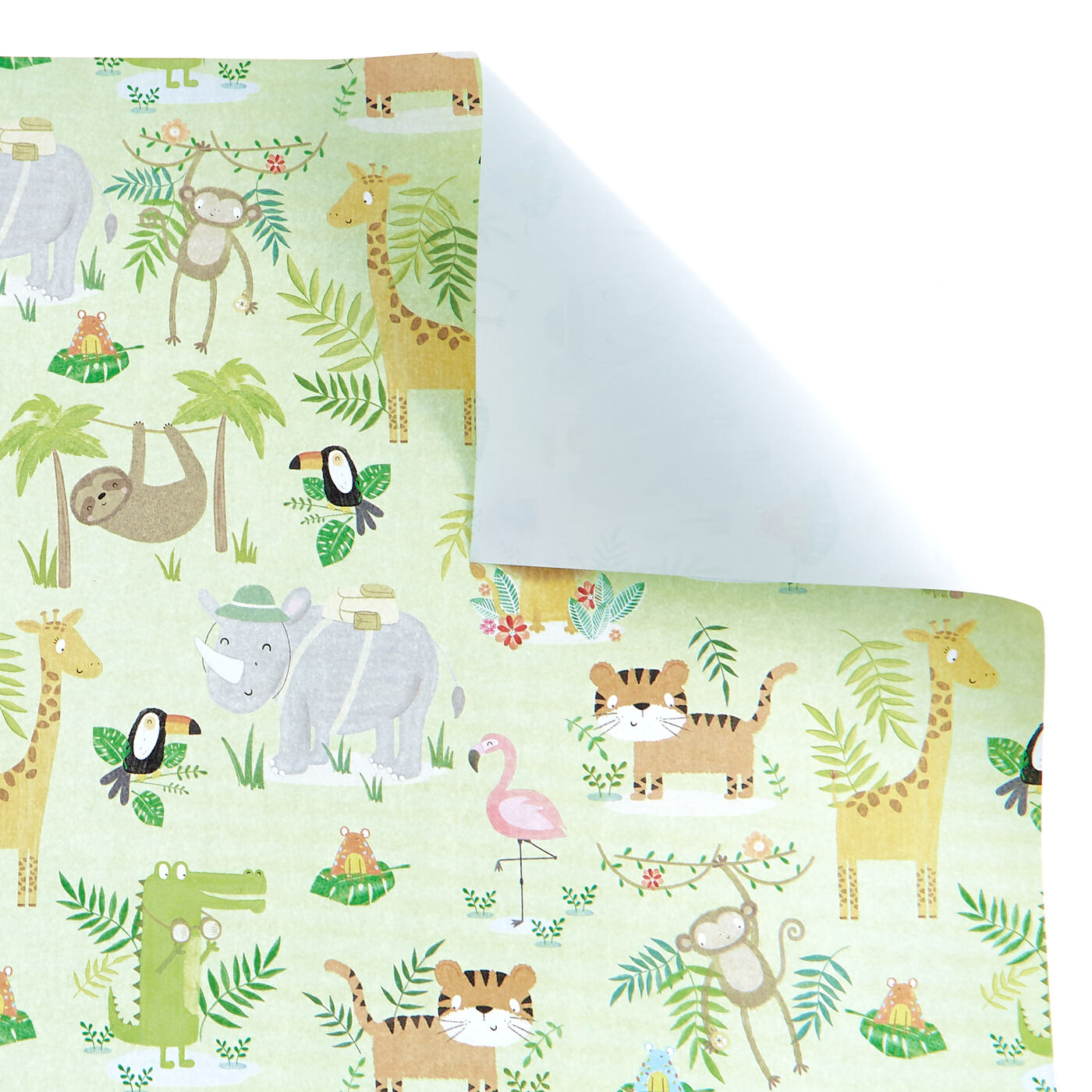 Buy Jungle Animals Wrapping Paper 1 Sheet for GBP 0.45 Card Factory UK