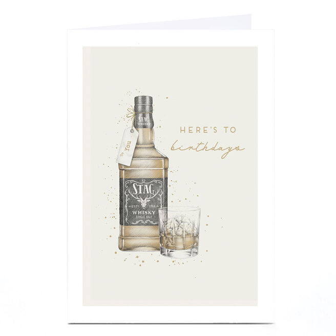Personalised Birthday Card - Whiskey