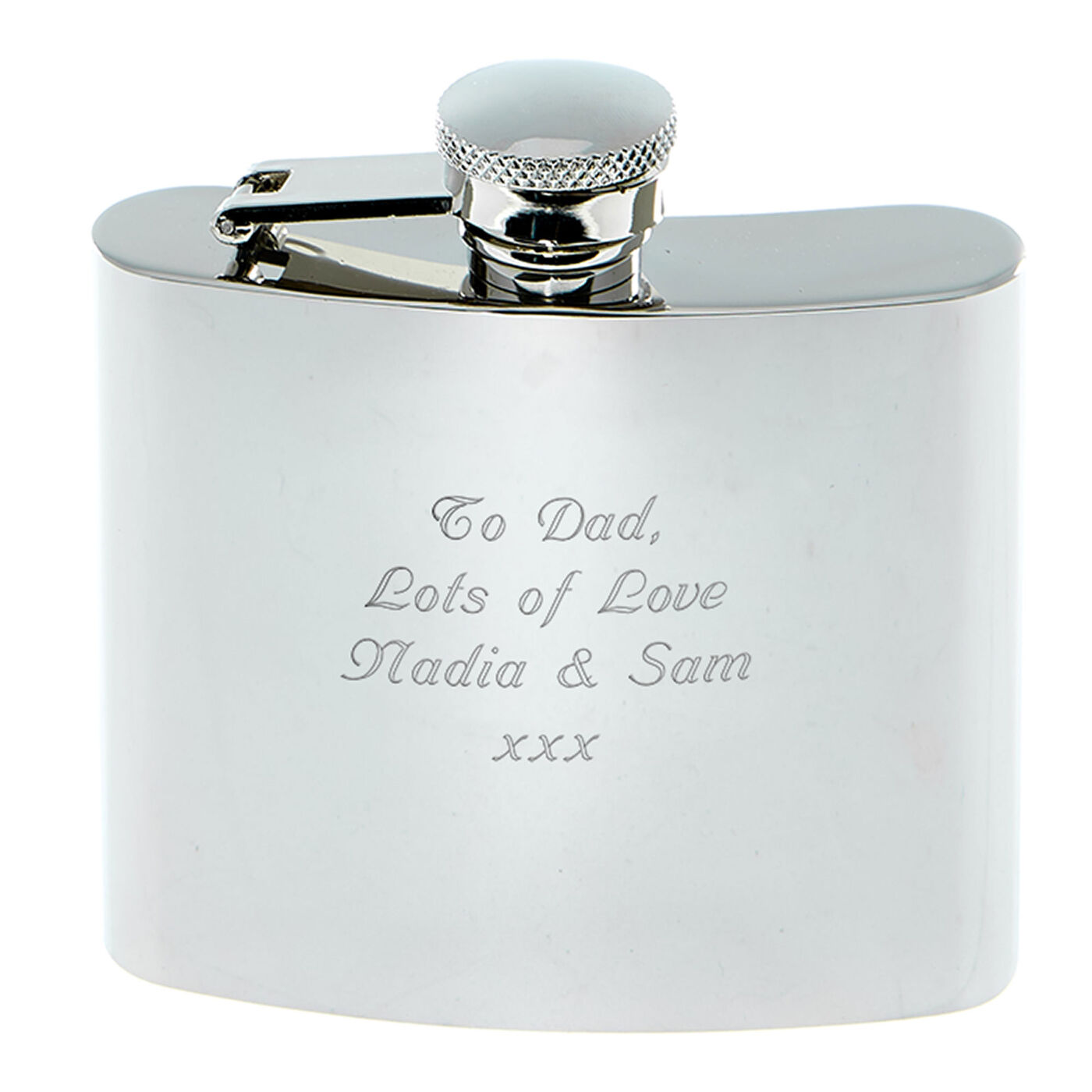 Buy Personalised Engraved Stainless Steel Hip Flask for GBP 19.99