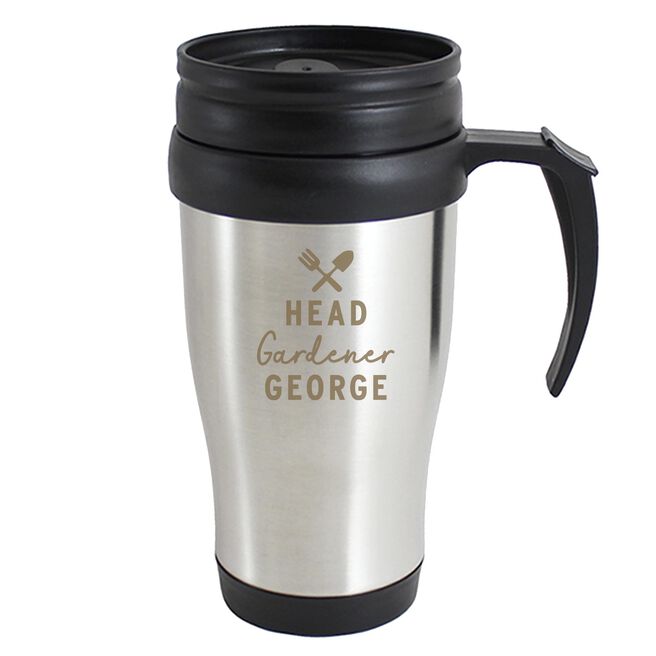 Personalised Head Gardener Travel Mug