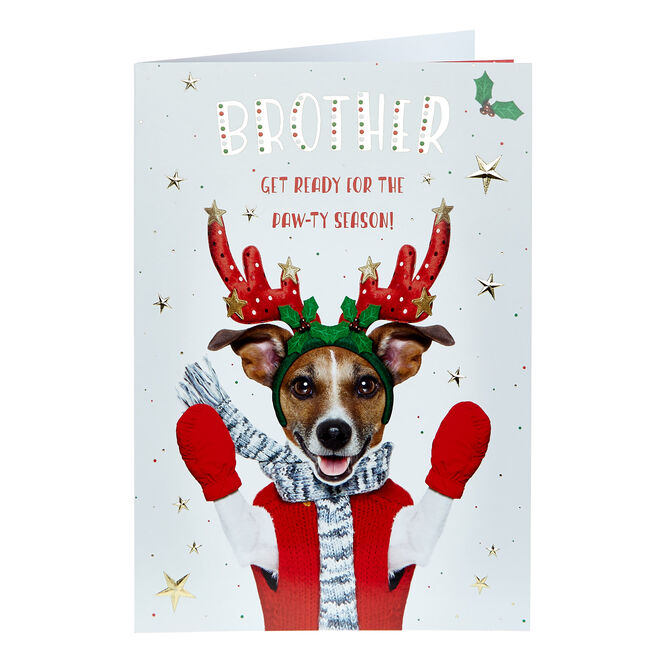 Christmas Card - Brother, Paw-ty Season