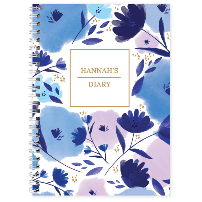 Personalised Floral A5 Ringbound Diary