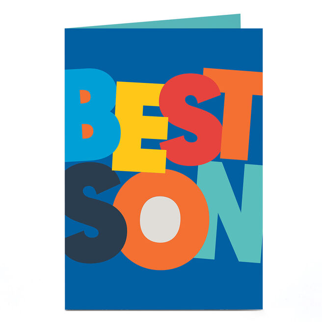 Birthday Card - Best Son Bold Letters, Son