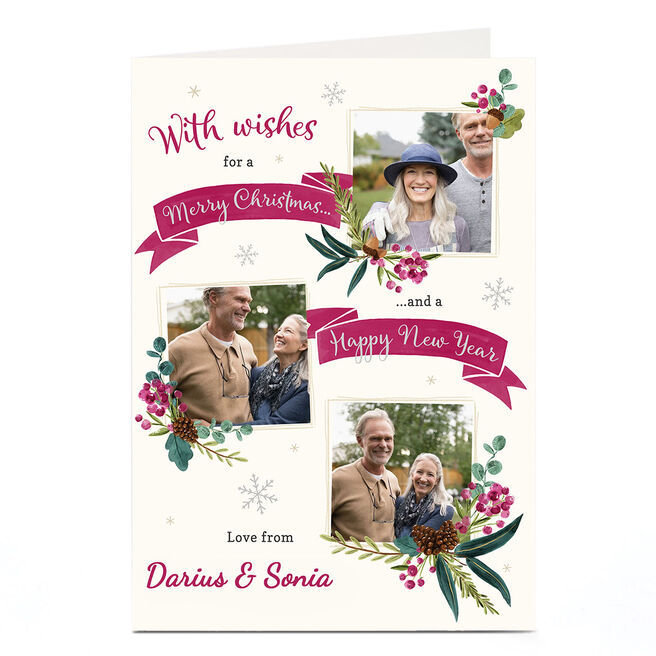 Personalised Christmas Photo Card - Merry Christmas 