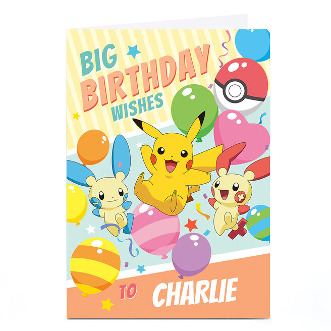 Personalised PokÃƒÂ©mon Birthday Card - Big Wishes