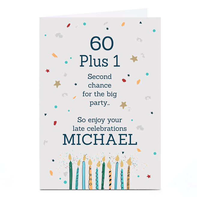 Personalised Birthday Card - 60 Plus 1