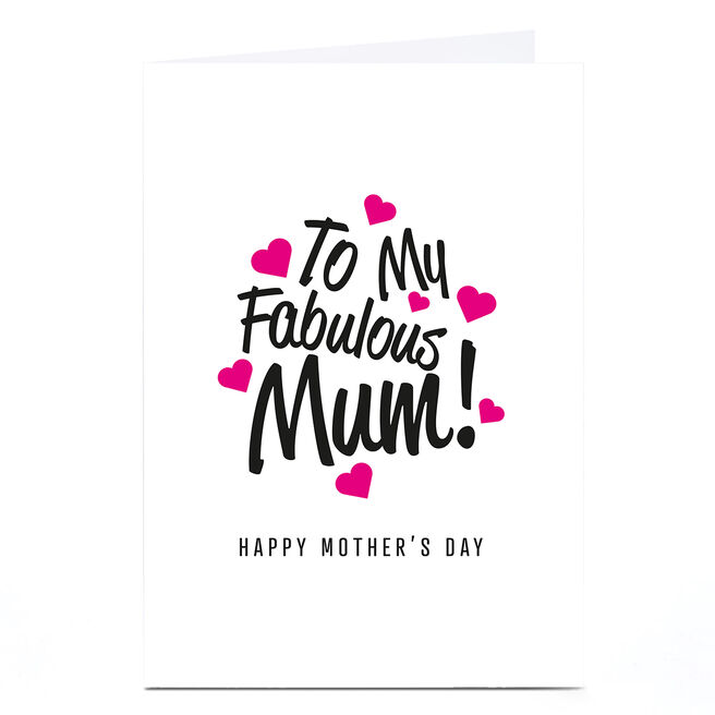 Personalised Punk Mother's Day Card - Fabulous Mum!