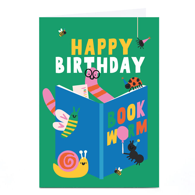 Birthday Card - Happy Birthday Book Worm