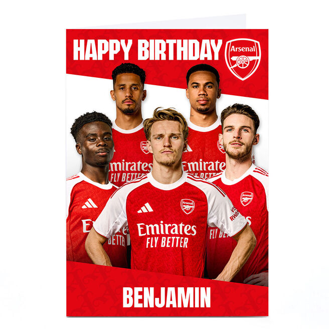 Personalised Football Birthday Card - Arsenal Football Team 