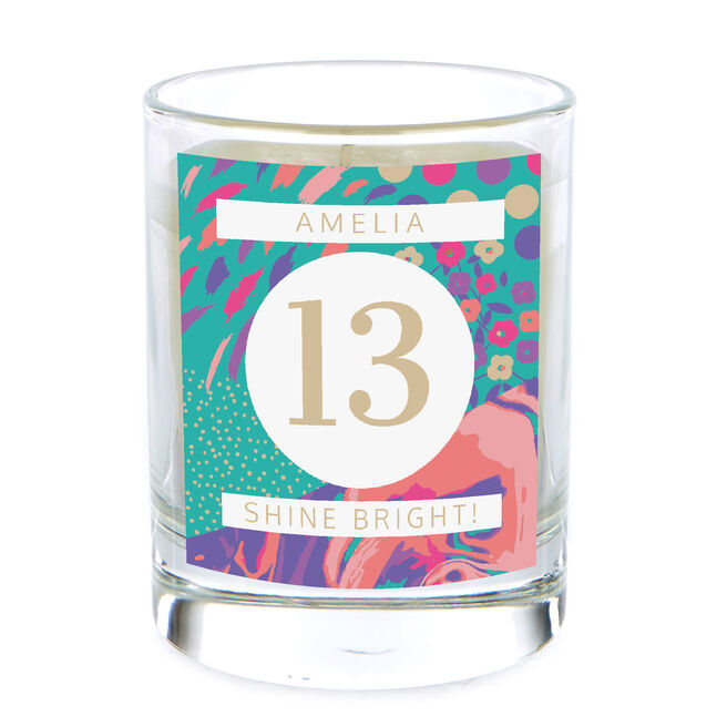 Personalised Pomegranate & Cashmere Scented Candle - Shine Bright Any Age