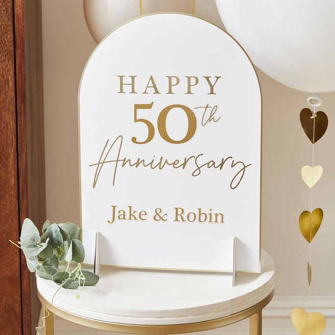 Happy Anniversary Customisable Table Sign