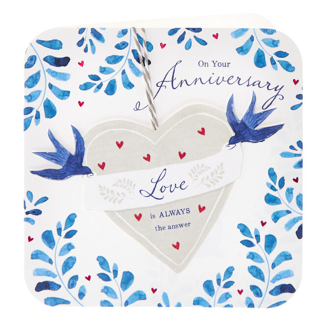 Love Is The Answer Detachable Keepsake Wedding Anniversary Card