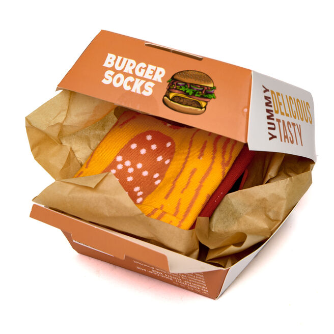 Novelty Burger Socks - 1 Pair