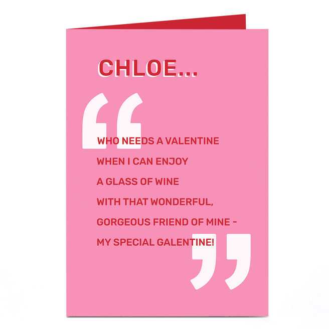 Personalised Valentine's Day Card - Special Galentine!