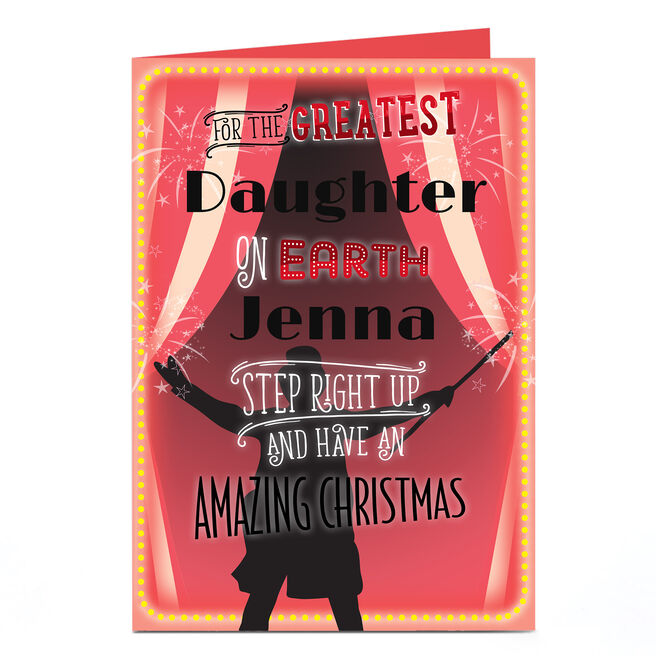 Personalised Christmas Card - The Greatest On Earth, Daughter