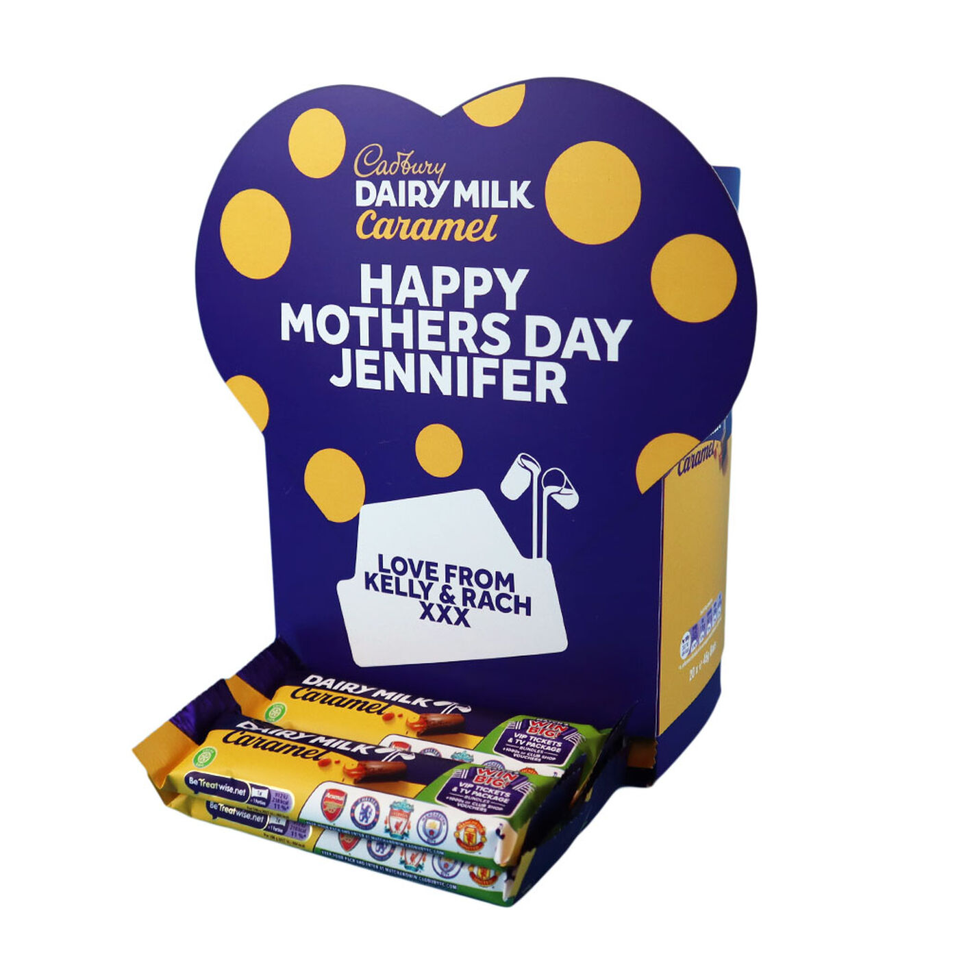 Buy Personalised Cadbury Dairy Milk Caramel Favourites Box Heart