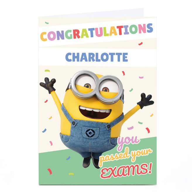 Personalised Minions Card - Congratulations You Passed Your Exams!