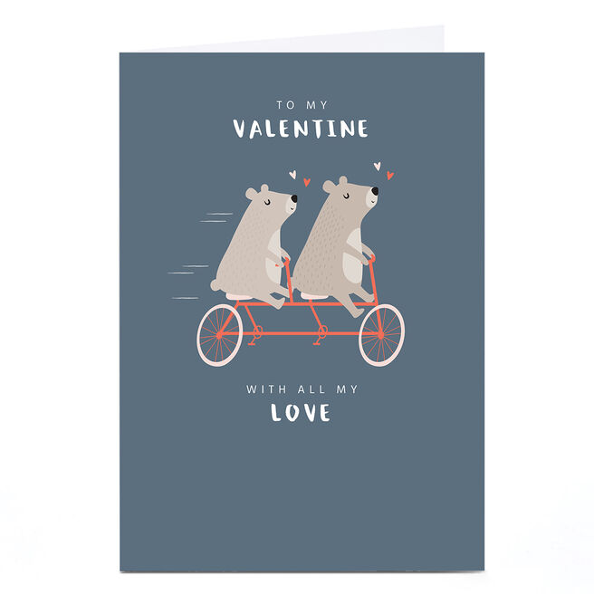 Personalised Klara Hawkins Valentine's Day Card - Tandem Bears