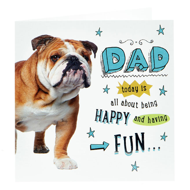 Father's Day Card - Dad Happy & Having Fun