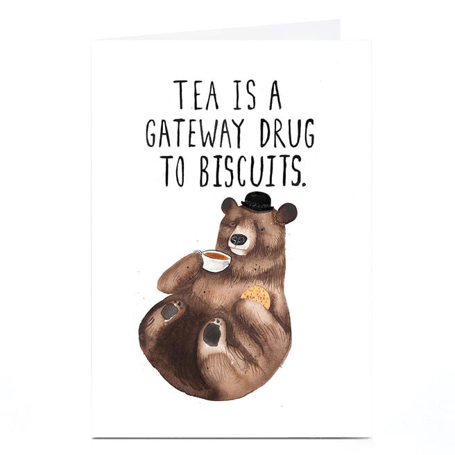 Personalised Jolly Awesome Card - Tea Is A Gateway Drug