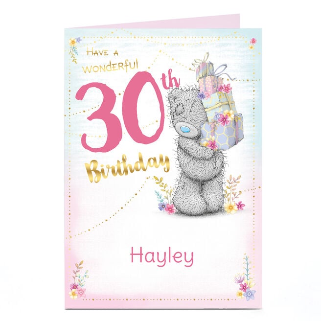 Personalised Tatty Teddy 30th Birthday Card - Wonderful 30th