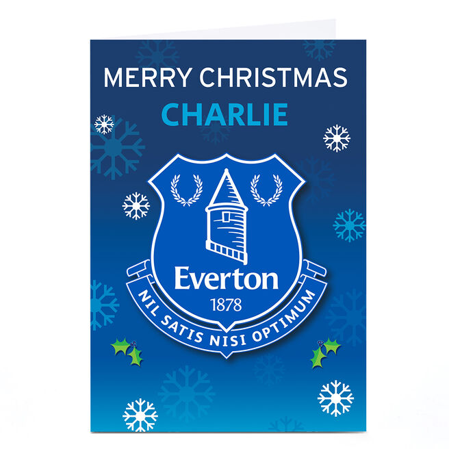Personalised Everton FC Christmas Card