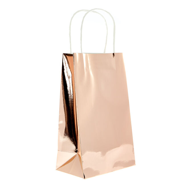 Rose Gold Paper Party Bags - Pack of 6