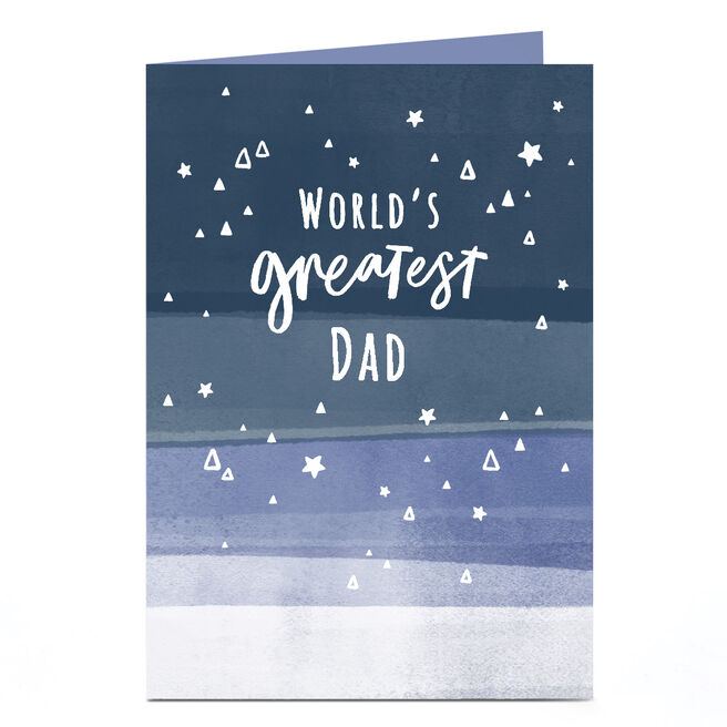 Personalised Father's Day Card - Worlds Greatest Dad