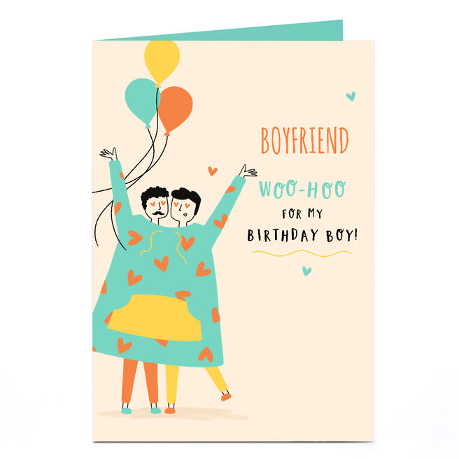 Personalised Birthday Card - Woo-Hoo Birthday Boy