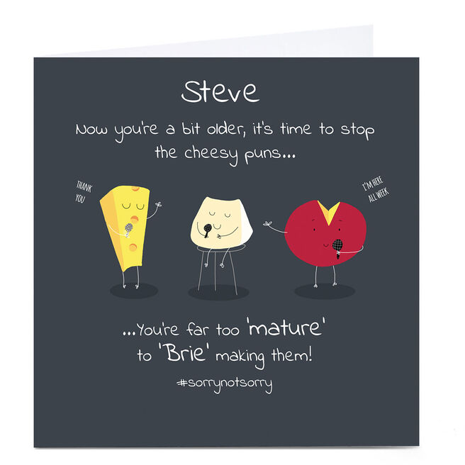 Personalised Cory Reid Birthday Card - Cheesy Puns 