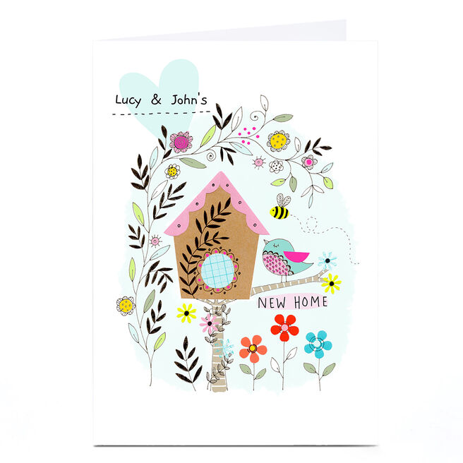 Personalised Lindsay Loves To Draw New Home Card - Bird House